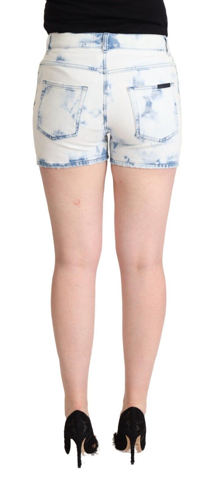 Dolce & Gabbana Chic White Denim Mid-Waisted Women's Shorts