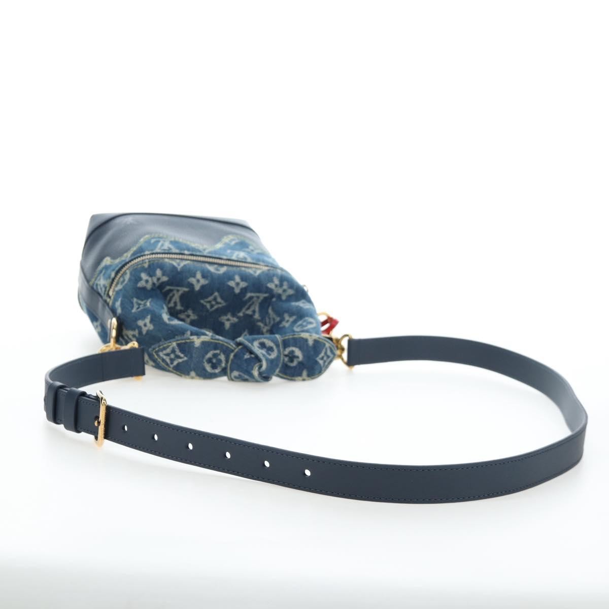 Louis Vuitton Nigo Japanese Cruiser Monogram Denim And Taurillon Leather Blue Canvas Handbag (Pre-Owned)