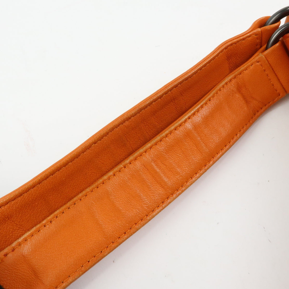 Bottega Veneta Campana Hobo Intrecciato Nappa Orange Leather Shoulder Bag Bag (Pre-Owned)