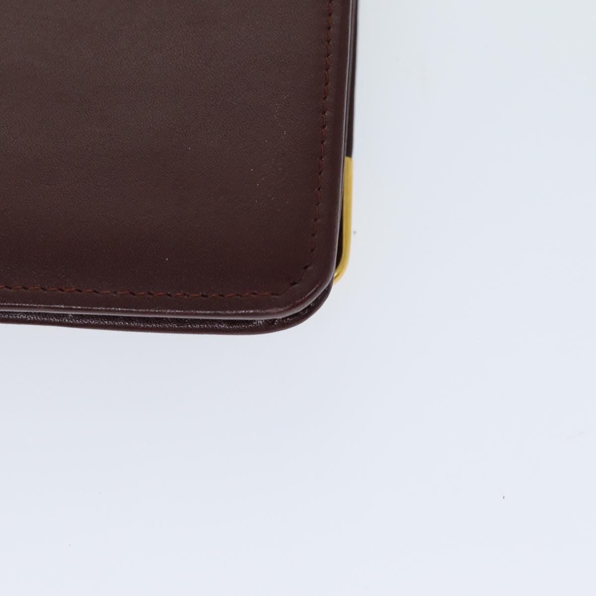 Cartier Must De Cartier Burgundy Leather Clutch Bag (Pre-Owned)