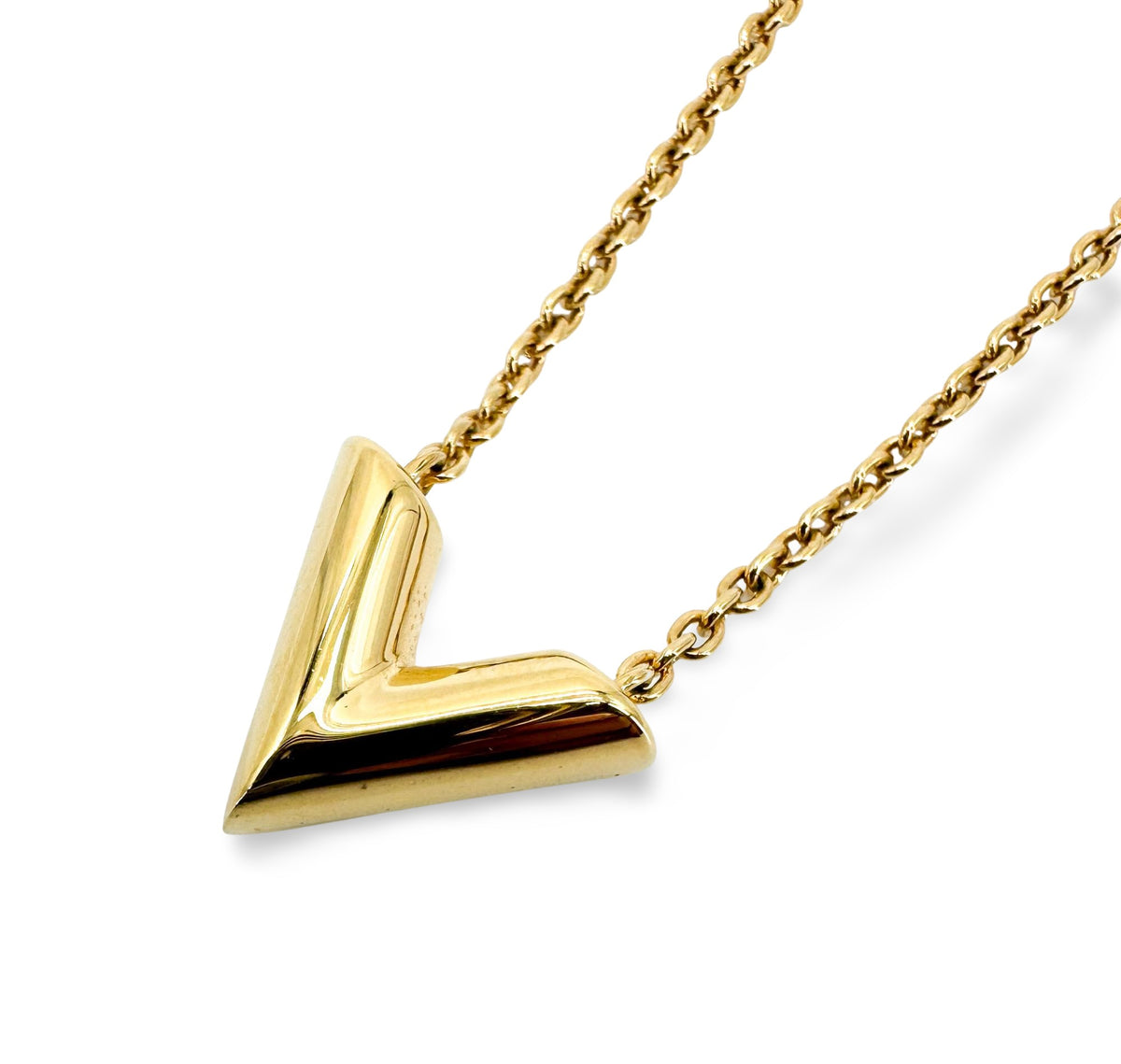 Louis Vuitton Essential V Metal Gold Other Necklace Jewelry (Pre-Owned)