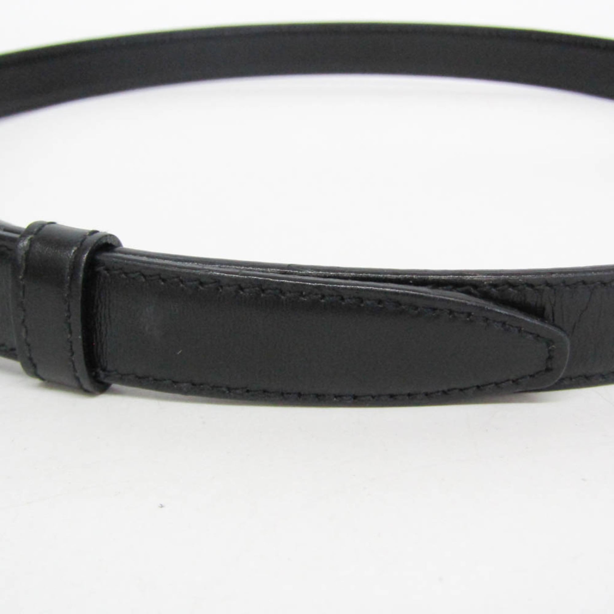 Gucci Interlocking G Belt (Outlet) Leather Black Leather Belts Accessory (Pre-Owned)