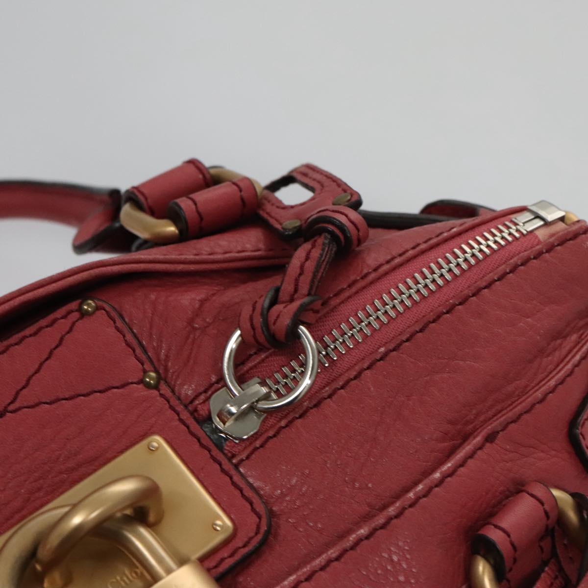 Chloé Paddington Pink Leather Handbag (Pre-Owned)