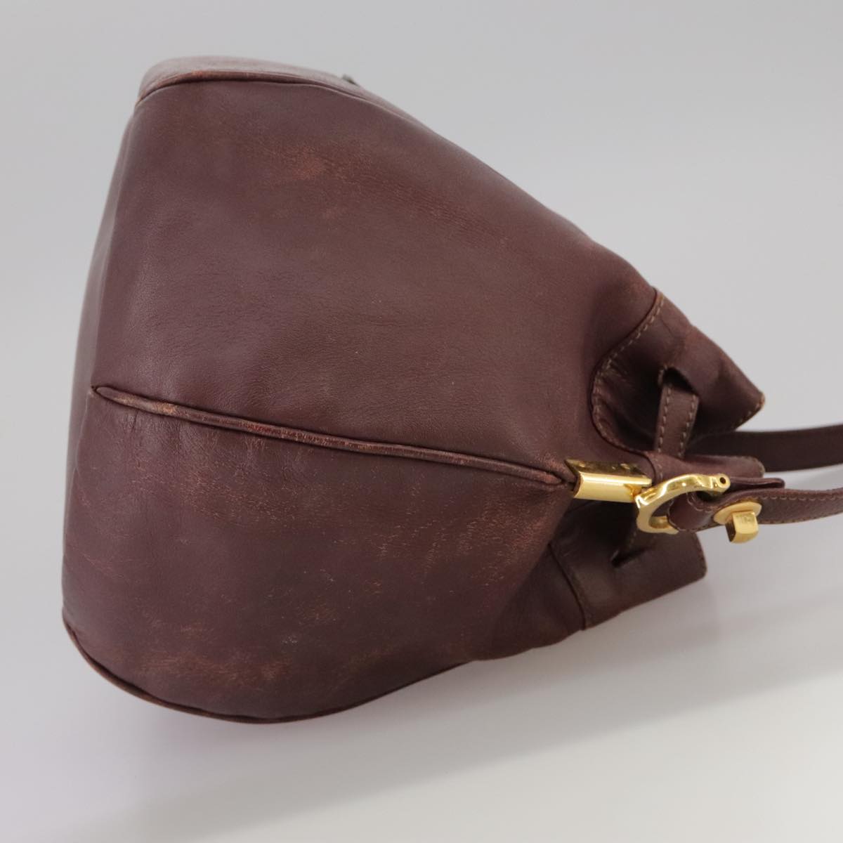 Cartier Must De Cartier Burgundy Leather Shoulder Bag (Pre-Owned)
