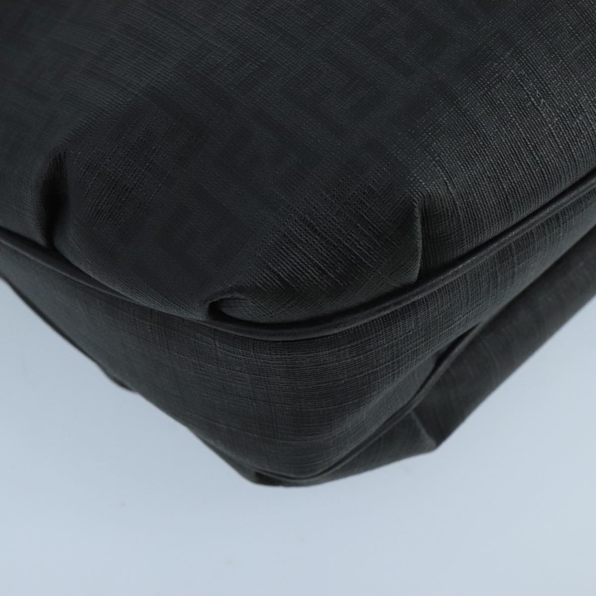 Fendi Zucchino Black Canvas Shoulder Bag (Pre-Owned)