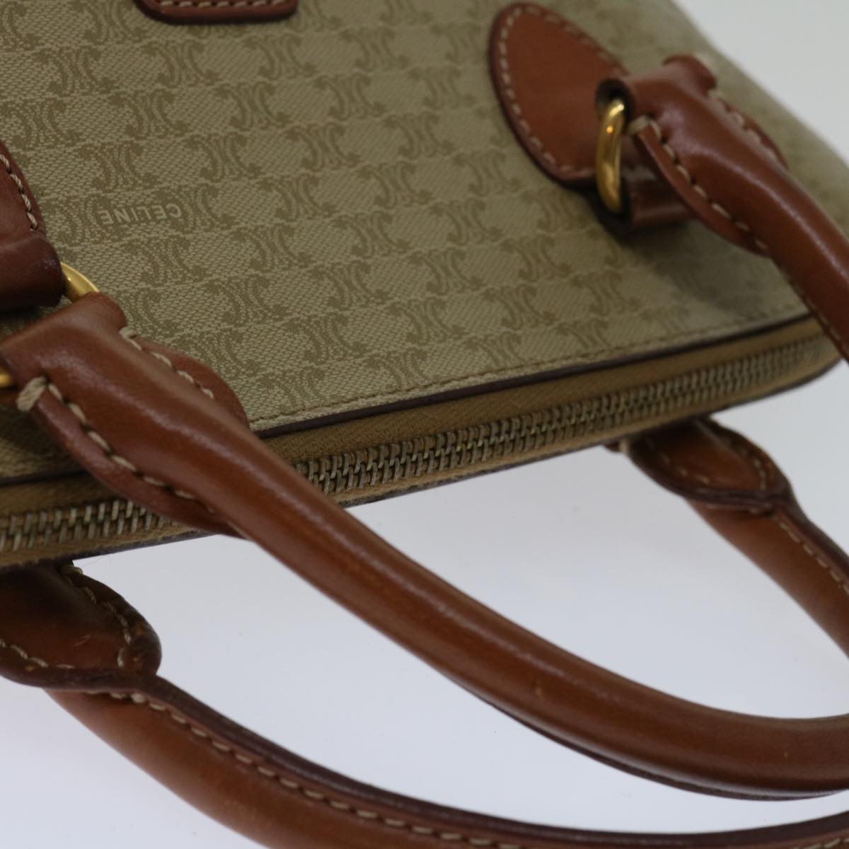 Céline Macadam Beige Canvas Handbag (Pre-Owned)