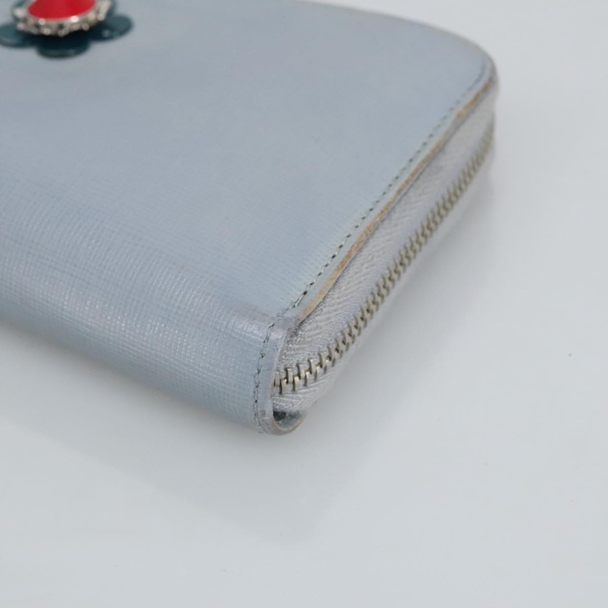 Fendi Continental Blue Leather Wallet  (Pre-Owned)