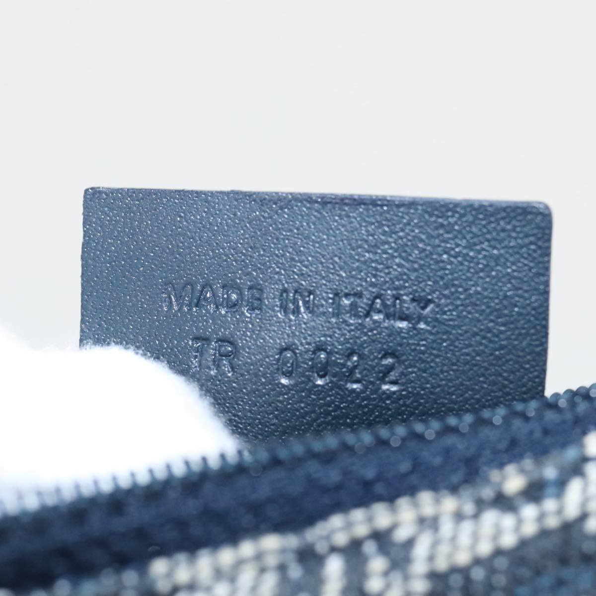 Dior Saddle Navy Canvas Clutch Bag (Pre-Owned)