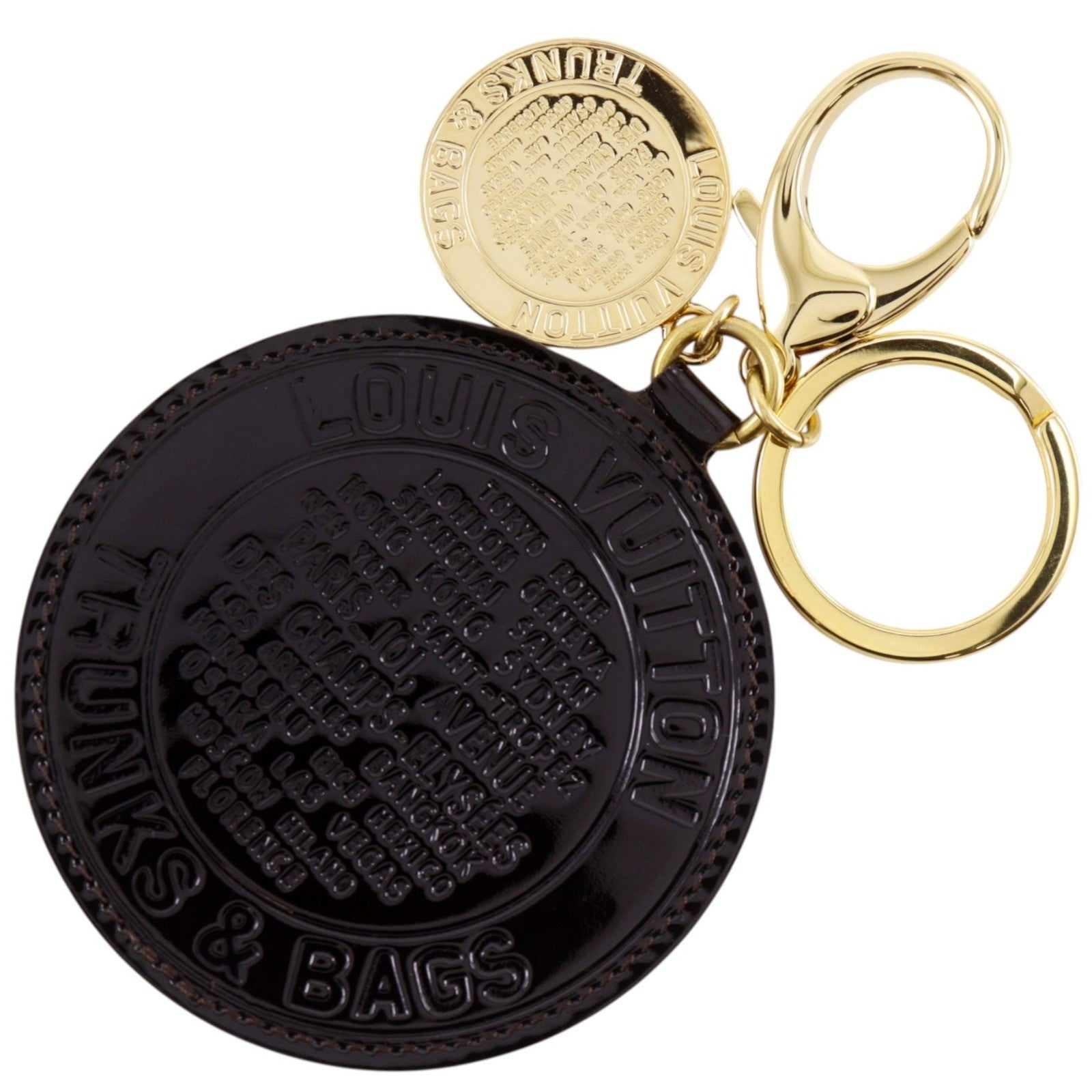 Louis Vuitton Trunks & Bags Charm And Key Holder Leather And Metal Gold Metal Charms And Keychains Accessory (Pre-Owned)