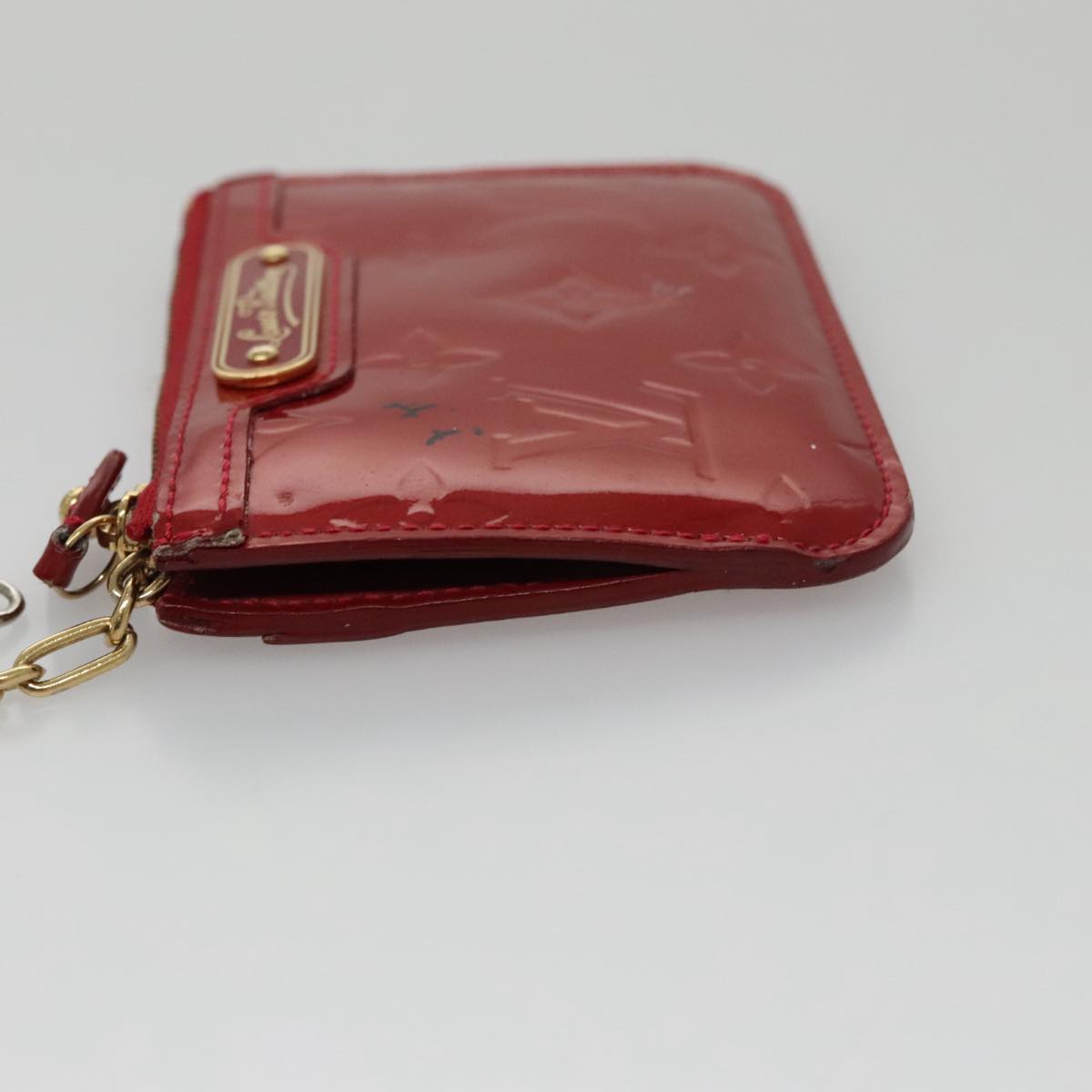 Louis Vuitton Pochette Clés Red Patent Leather Wallet  (Pre-Owned)