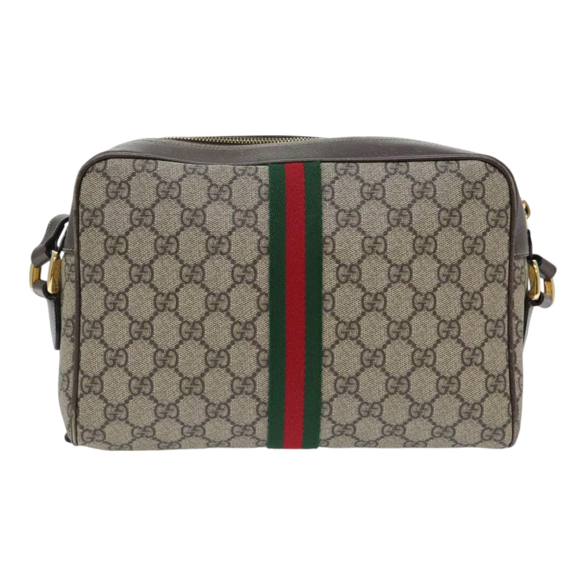 Gucci Ophidia Beige Canvas Shoulder Bag (Pre-Owned)