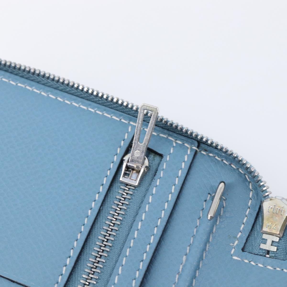 Hermes Vision Ii Agenda Epsom Blue Leather Wallets Accessory (Pre-Owned)