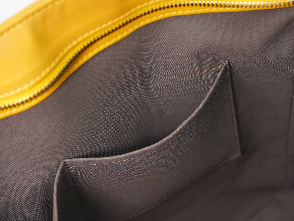 Louis Vuitton Tadao Damier Infini Leather Yellow Leather Handbag (Pre-Owned)