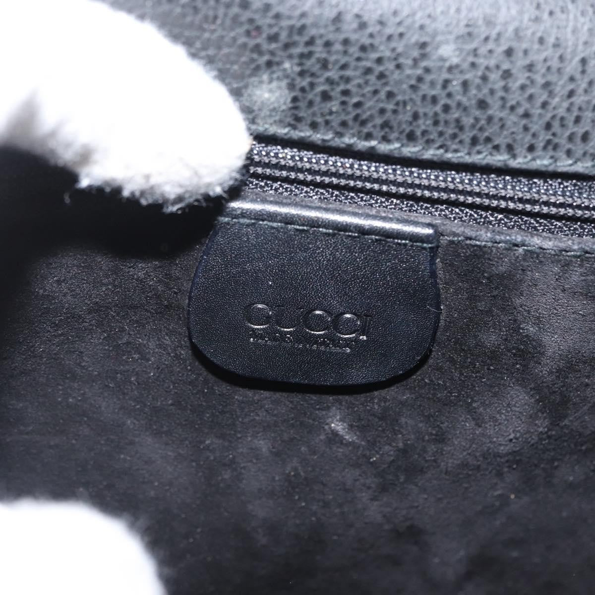 Gucci Vintage Leather Black Leather Shoulder Bag Bag (Pre-Owned)