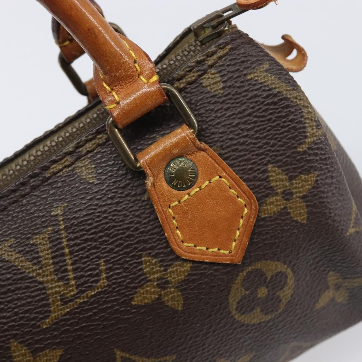 Louis Vuitton Speedy Mini Hl Monogram Canvas Brown Canvas Handbag (Pre-Owned)