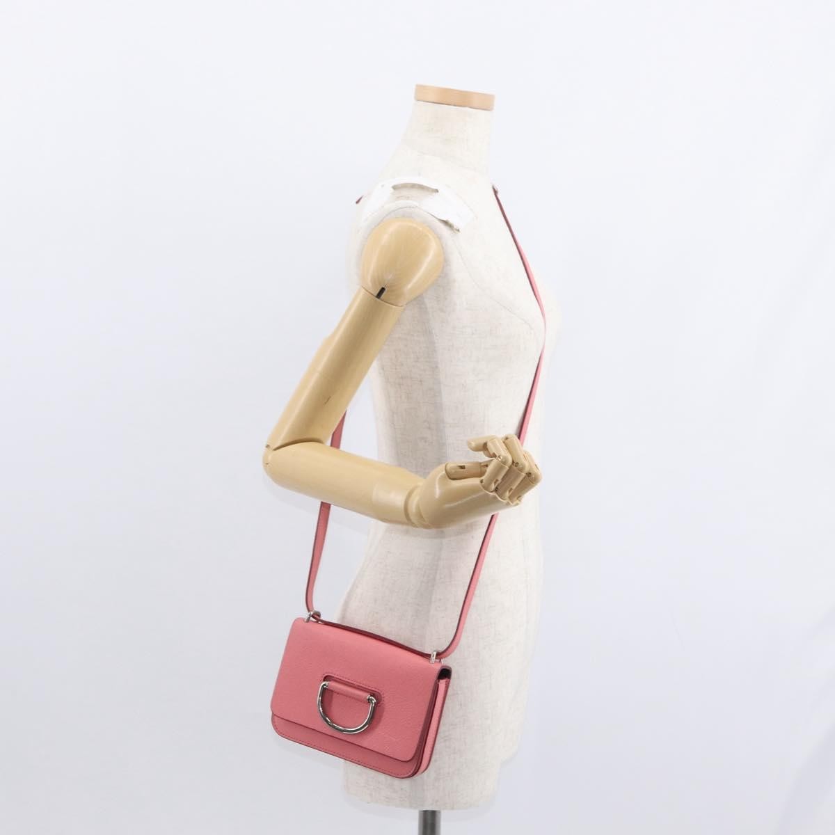 Burberry D-Ring Shoulder Leather Pink Leather Shoulder Bag Bag (Pre-Owned)