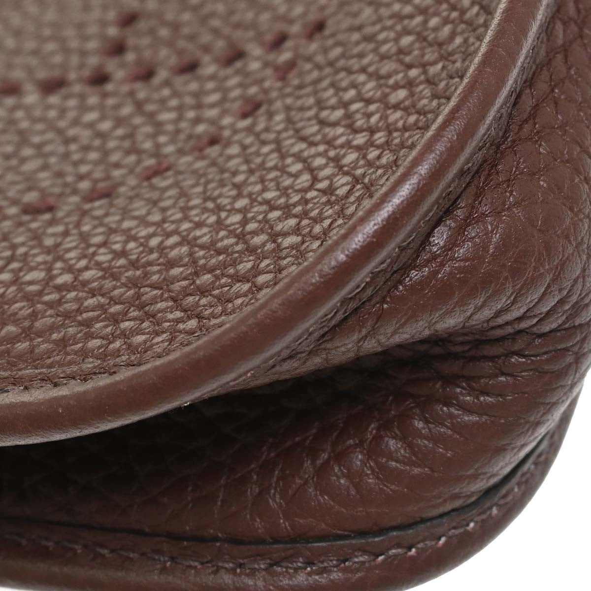 Hermes Evelyne Bag Gen Ii Clemence Brown Leather Shoulder Bag Bag (Pre-Owned)