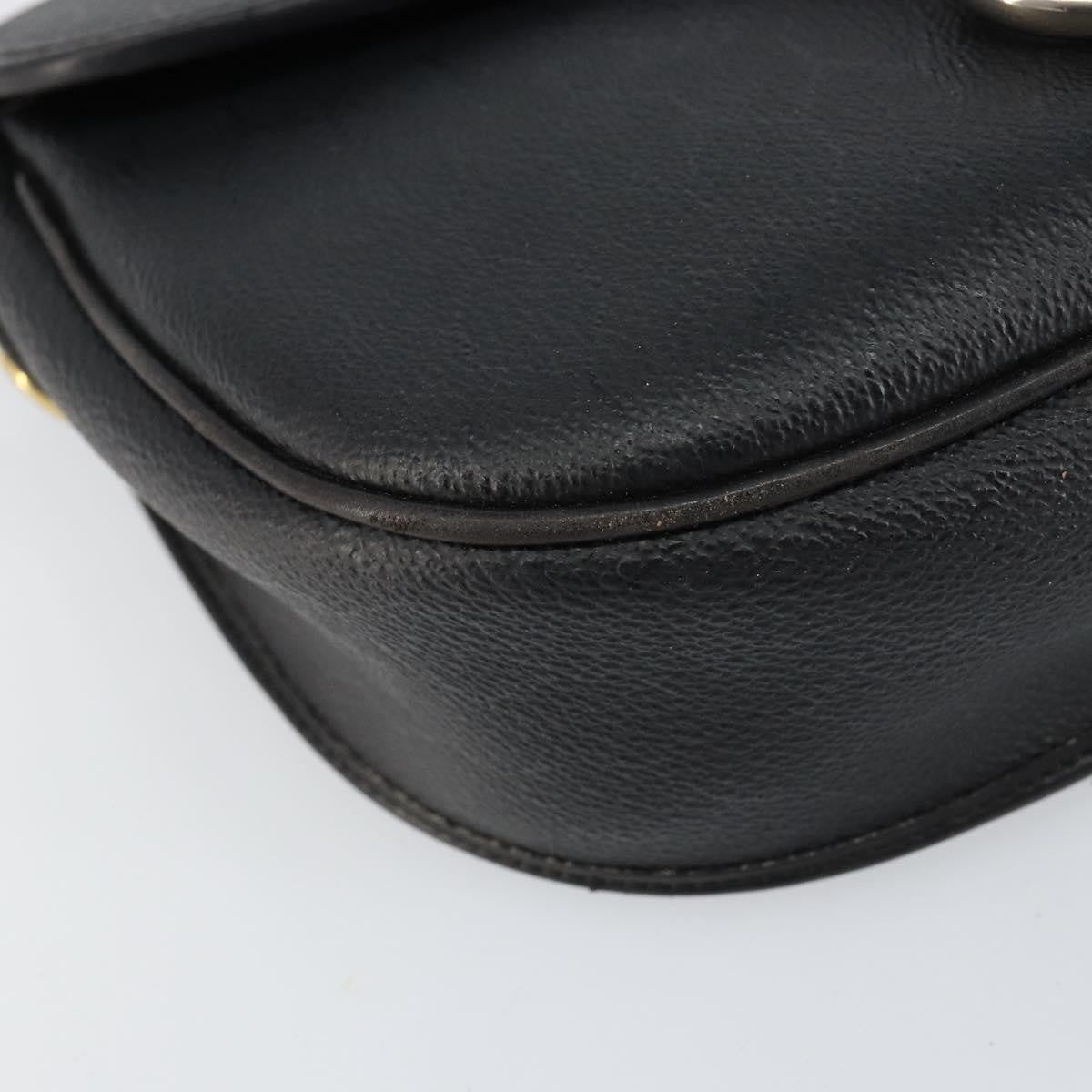Christian Dior Vintage Honeycomb Flap Coated Canvas Black Canvas Shoulder Bag Bag (Pre-Owned)