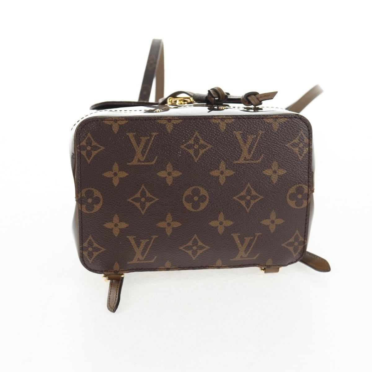 Louis Vuitton Hot Springs Vernis With Monogram Canvas Brown Canvas Backpack Bag (Pre-Owned)