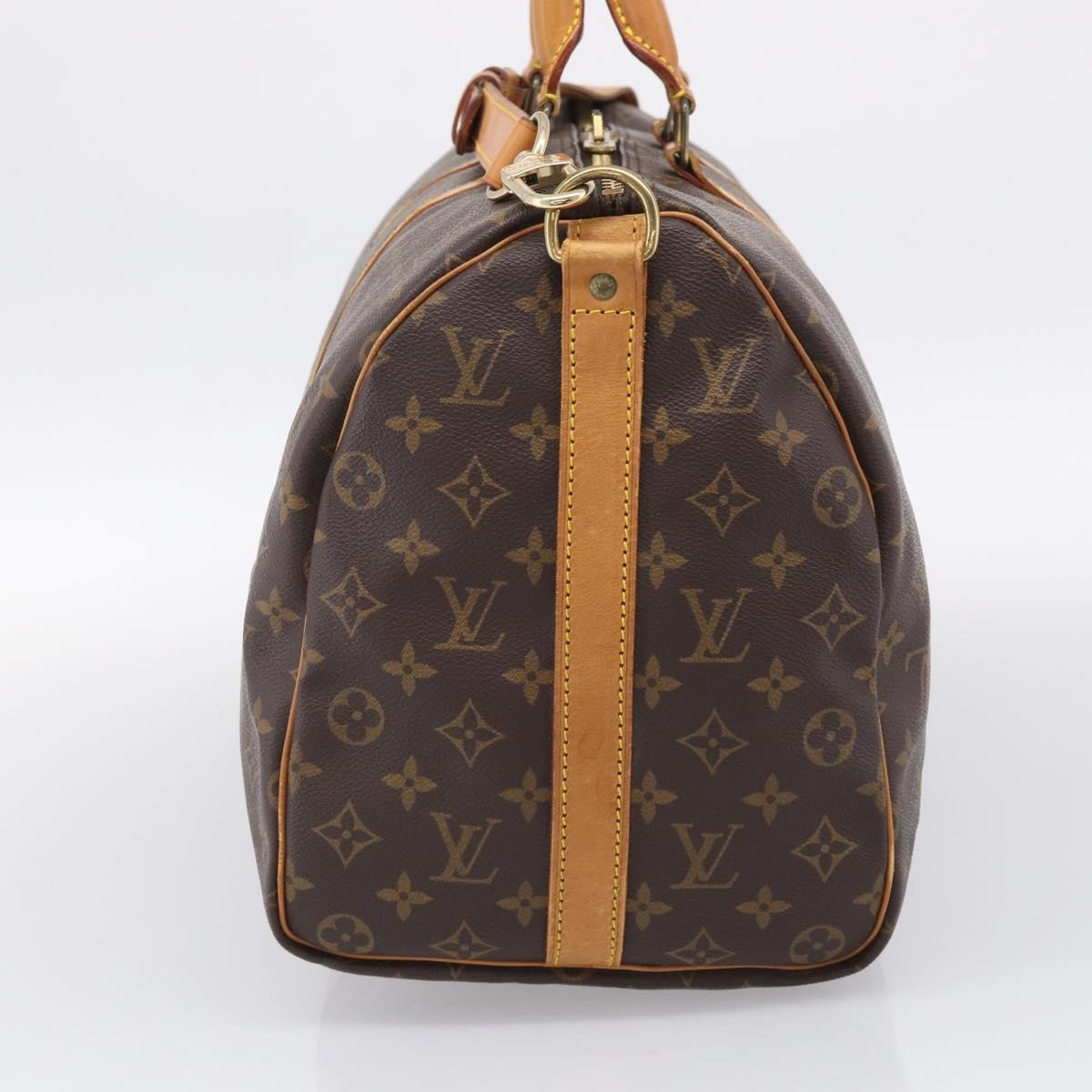Louis Vuitton Keepall Bandouliere Monogram Canvas Brown Canvas Travel Bag Bag (Pre-Owned)