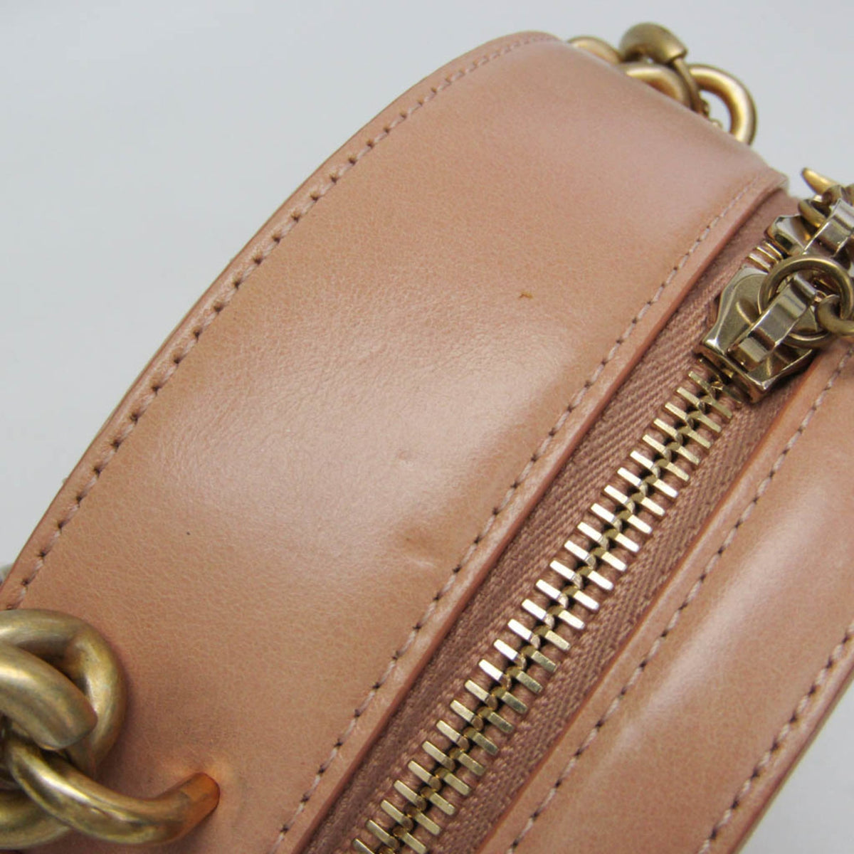 Chanel Round As Earth Glazed Calfskin Pink Leather Shoulder Bag Bag (Pre-Owned)