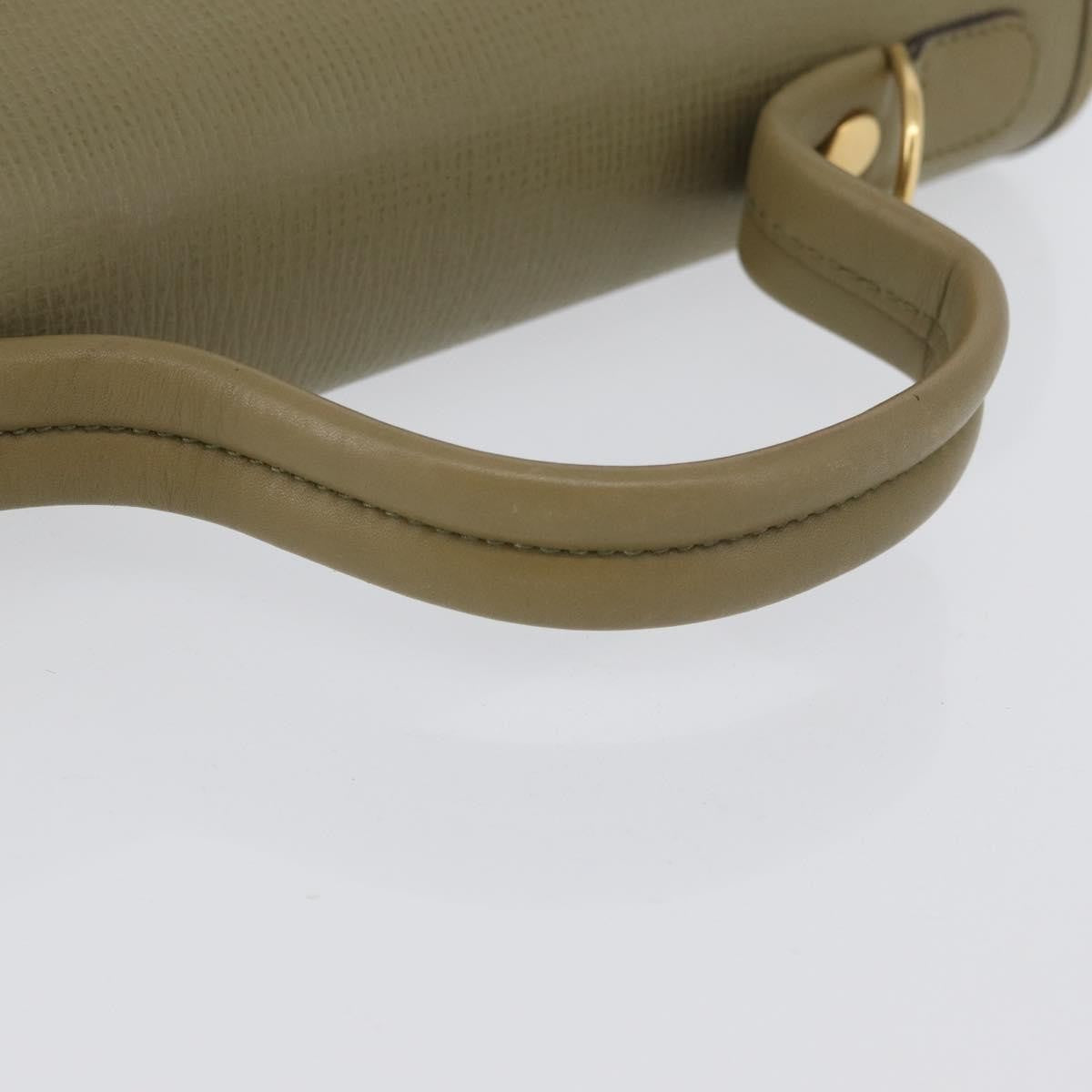 Gucci Vintage Leather Green Leather Handbag (Pre-Owned)