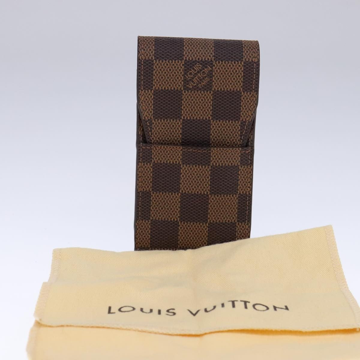 Louis Vuitton Etui Cigarette Case Damier Canvas Brown Canvas Wallets Accessory (Pre-Owned)