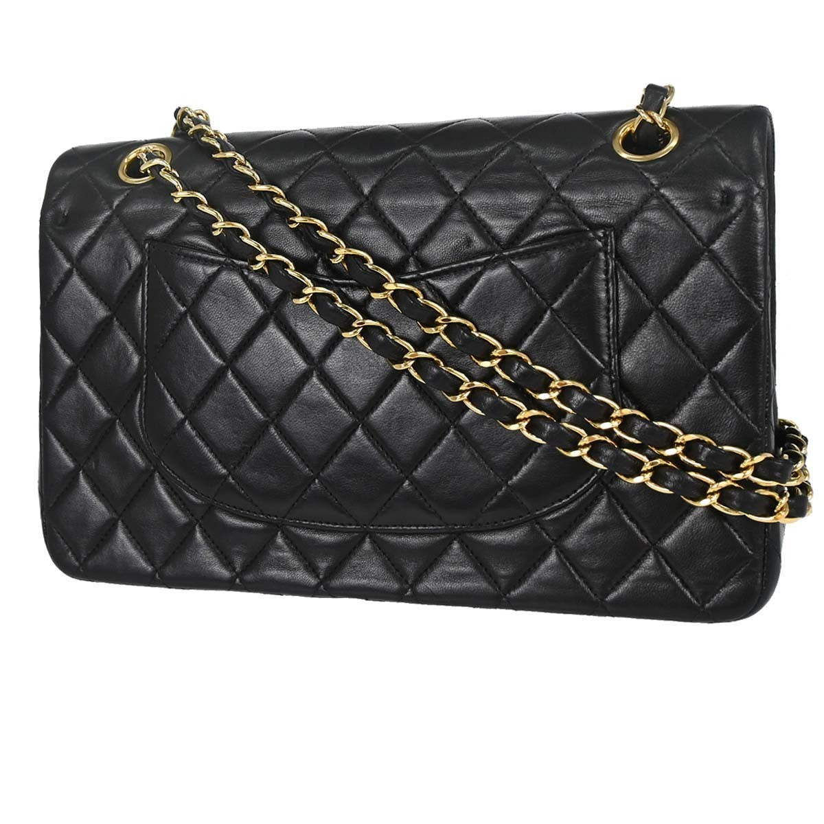 Chanel Timeless - Classic Double Flap Leather Black Leather Shoulder Bag Bag (Pre-Owned)