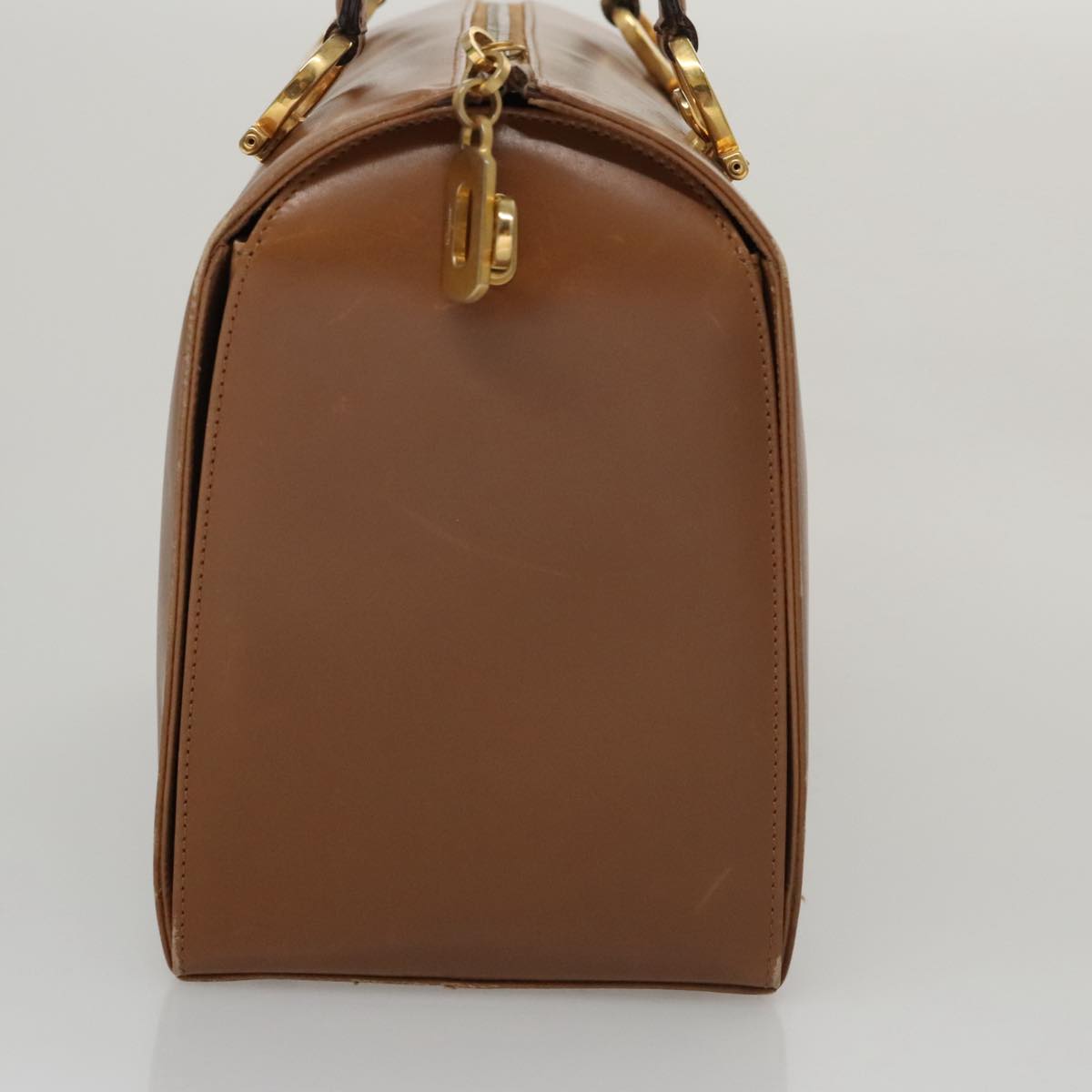 Salvatore Ferragamo Gancini Brown Leather Handbag (Pre-Owned)