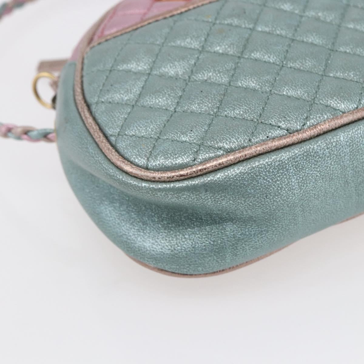 Gucci Trapuntata Camera Lambskin Blue Leather Shoulder Bag Bag (Pre-Owned)