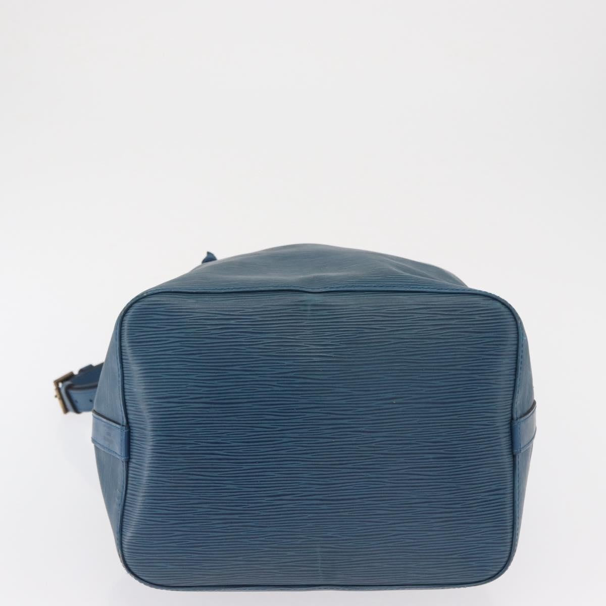 Louis Vuitton Petit Noe Monogram Canvas Blue Leather Shoulder Bag Bag (Pre-Owned)
