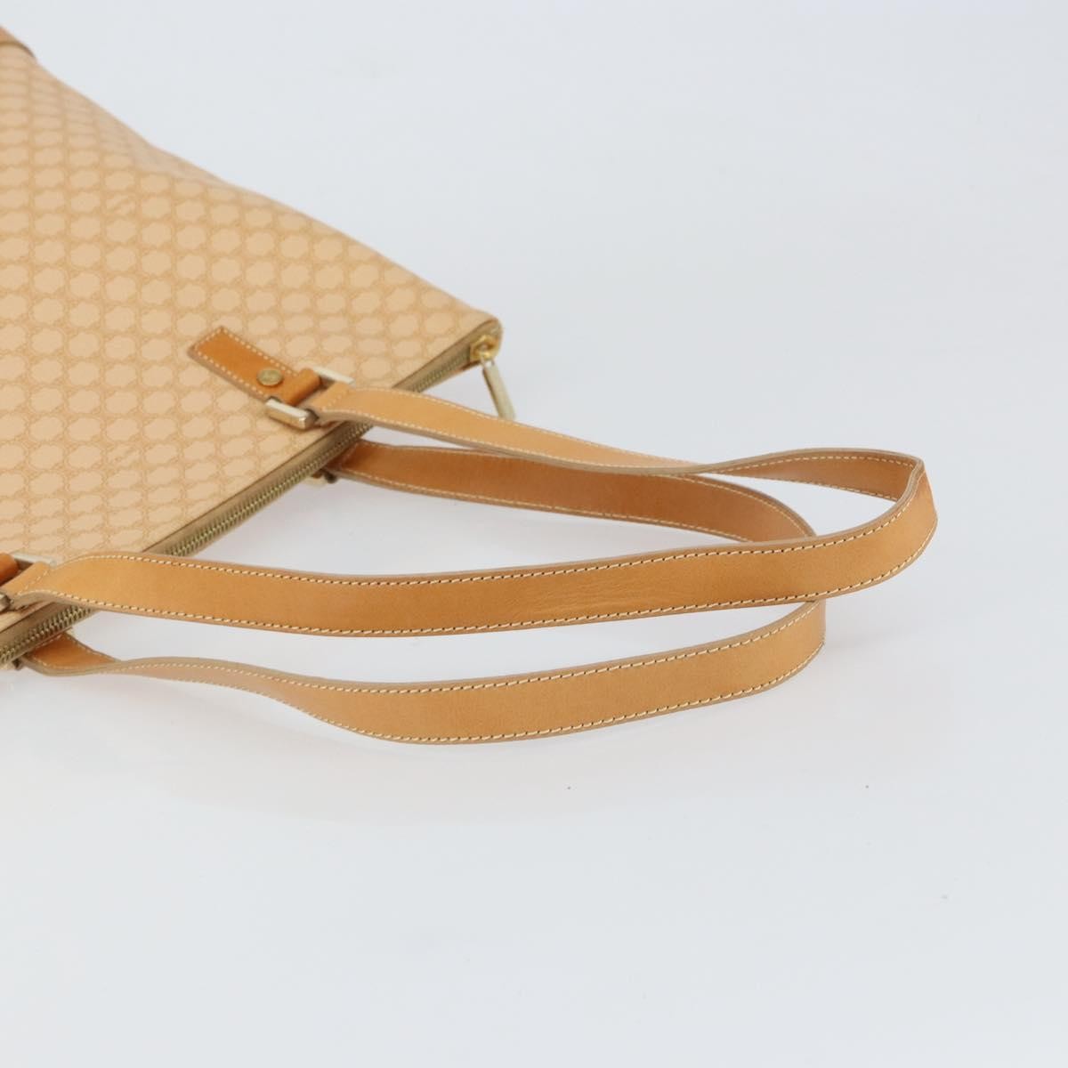 Celine Vintage Macadam Canvas And Leather Beige Canvas Tote Bag Bag (Pre-Owned)