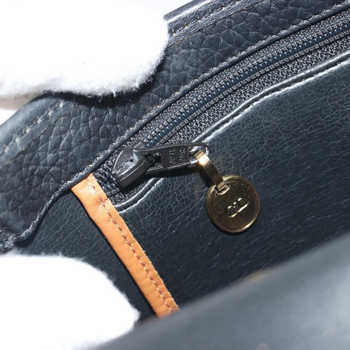 Christian Dior Vintage Cd Flap Leather Black Leather Shoulder Bag Bag (Pre-Owned)