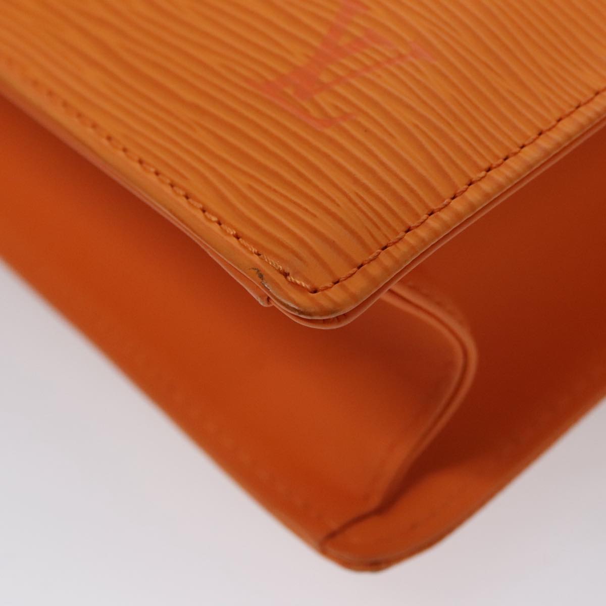 Louis Vuitton Sac Plat Orange Leather Tote Bag (Pre-Owned)