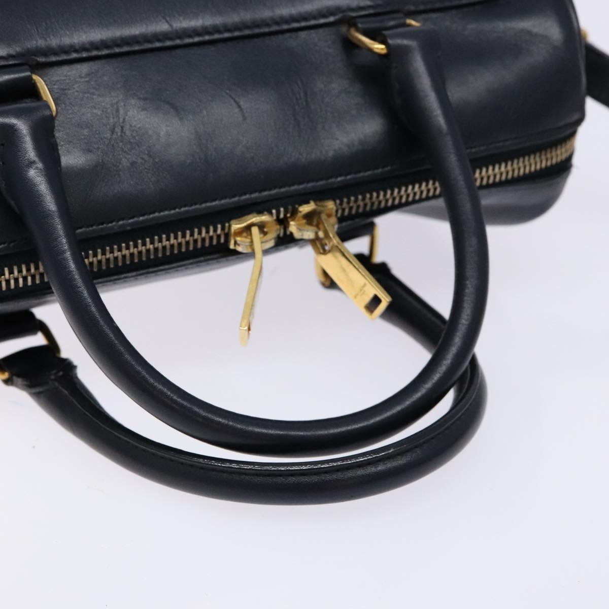 Saint Laurent Baby Duffle Navy Leather Handbag (Pre-Owned)