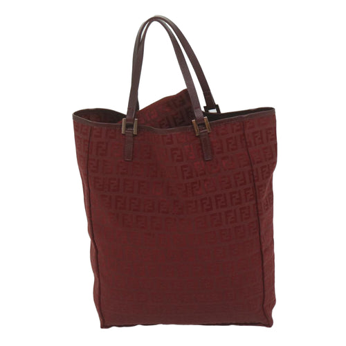 Fendi Red Canvas Tote Bag (Pre-Owned)