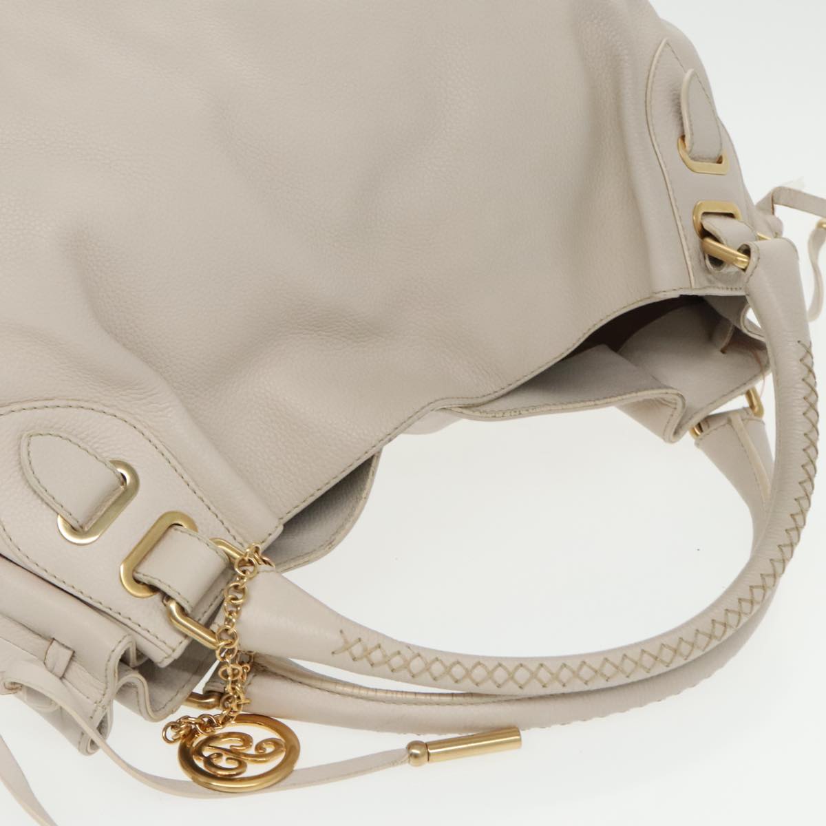 Bally White Leather Handbag (Pre-Owned)