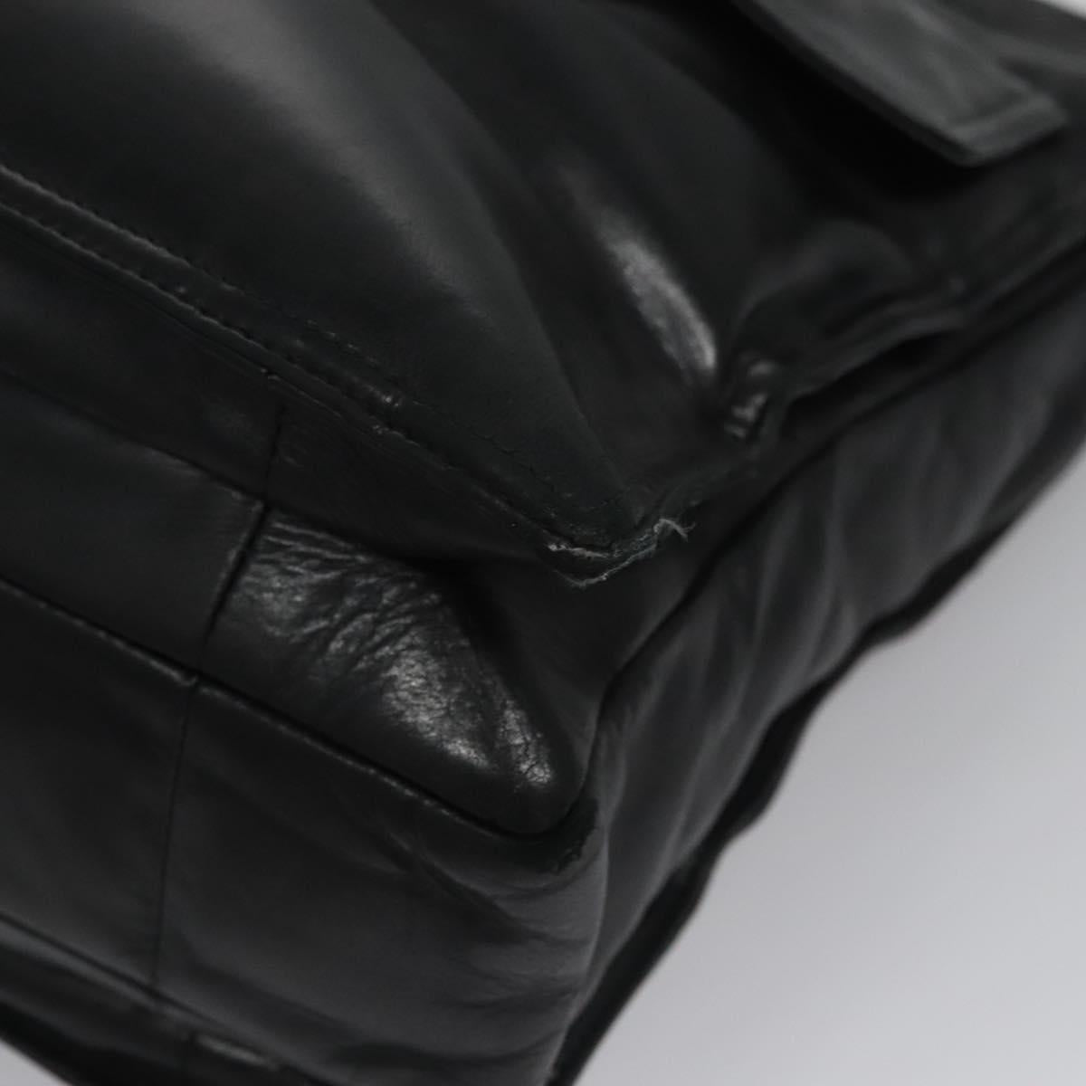 Bottega Veneta Tambura Black Leather Tote Bag (Pre-Owned)
