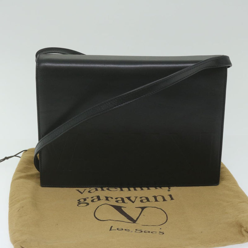 Valentino Garavani Black Leather Shoulder Bag (Pre-Owned)