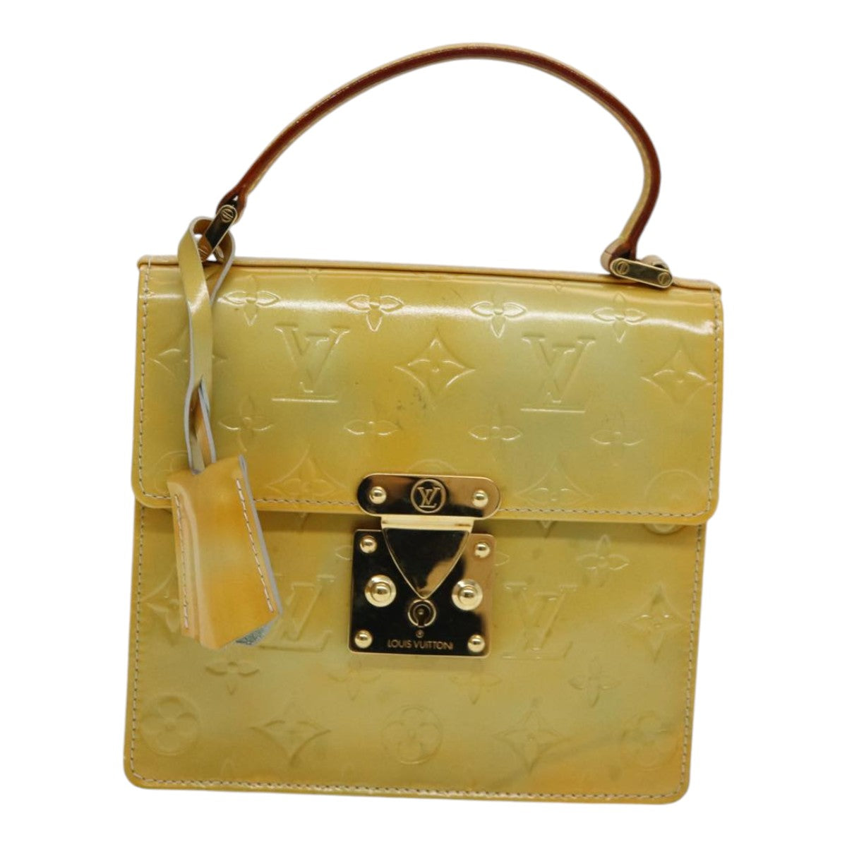 Louis Vuitton Spring Street Yellow Patent Leather Handbag (Pre-Owned)
