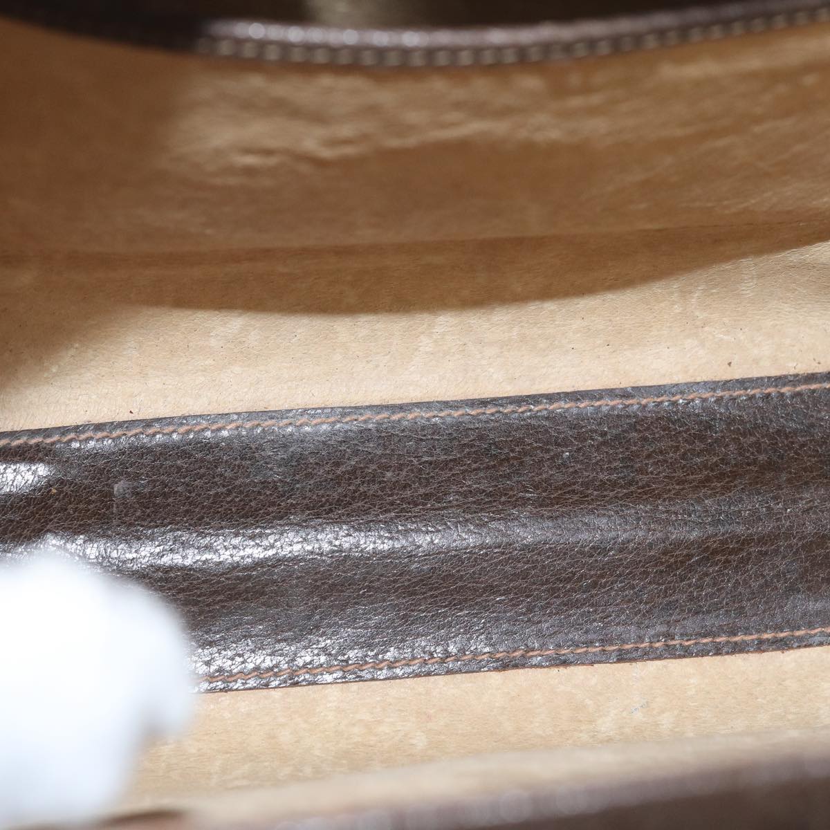 Gucci Vintage Brown Leather Clutch Bag (Pre-Owned)