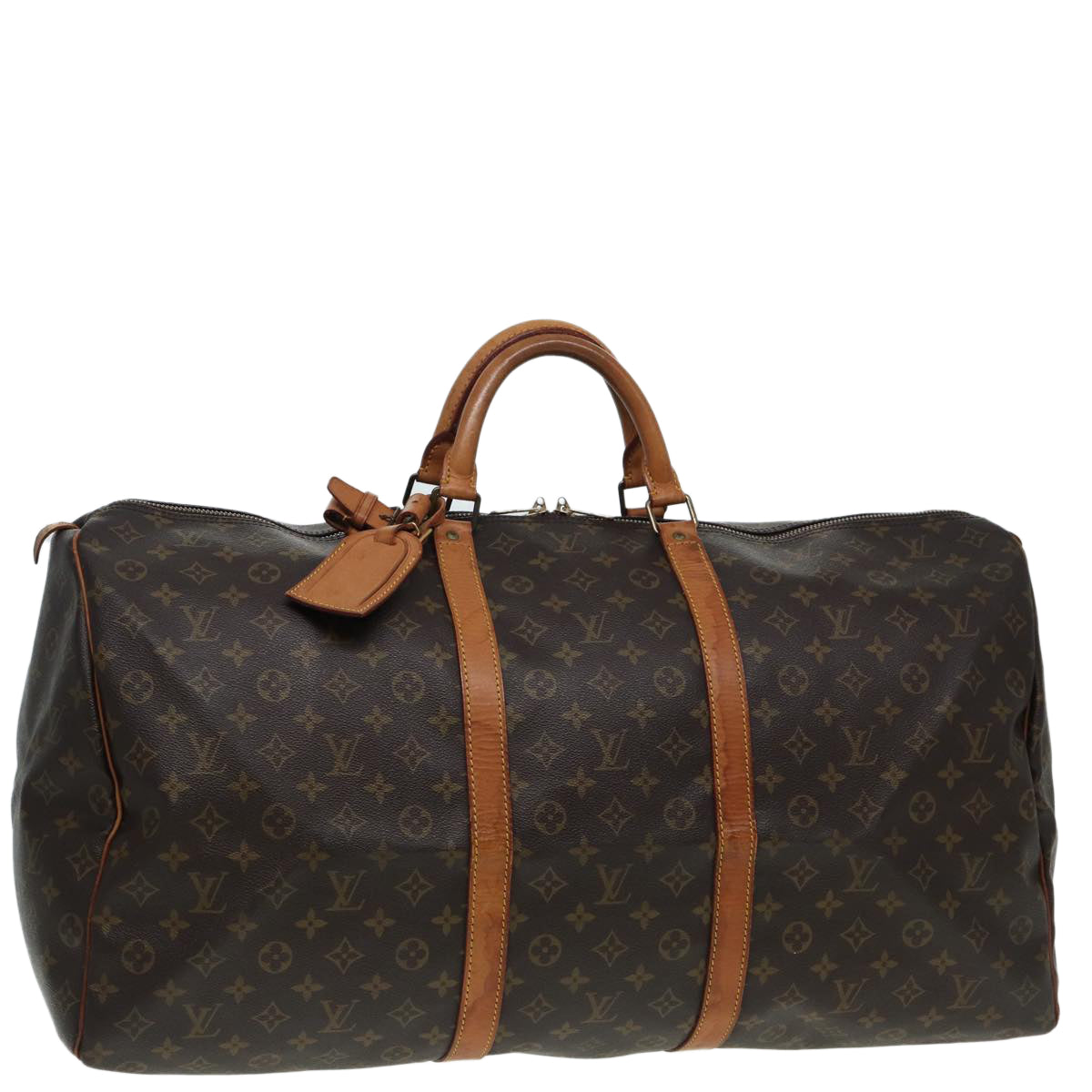 Louis Vuitton Keepall 60 Brown Canvas Travel Bag (Pre-Owned)