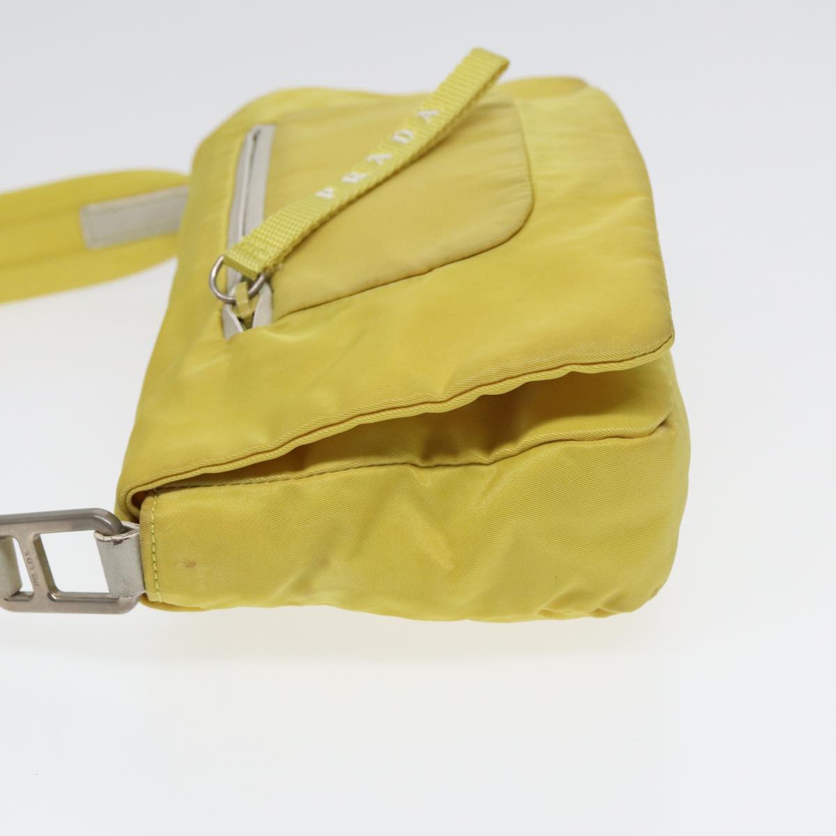 Prada Tessuto Yellow Synthetic Shoulder Bag (Pre-Owned)
