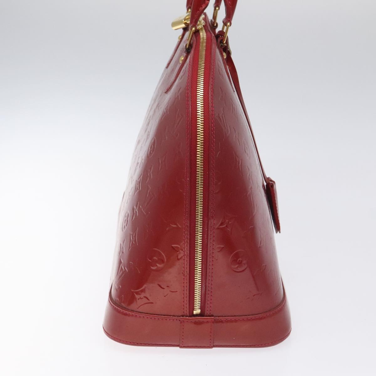 Louis Vuitton Alma Burgundy Patent Leather Handbag (Pre-Owned)