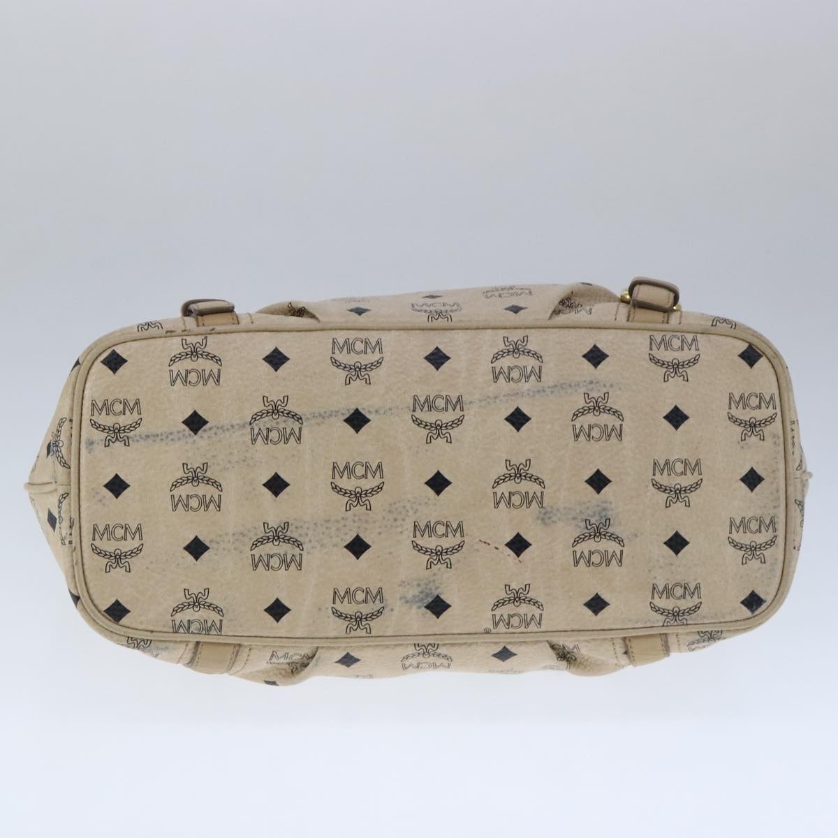 MCM Visetos Beige Canvas Tote Bag (Pre-Owned)