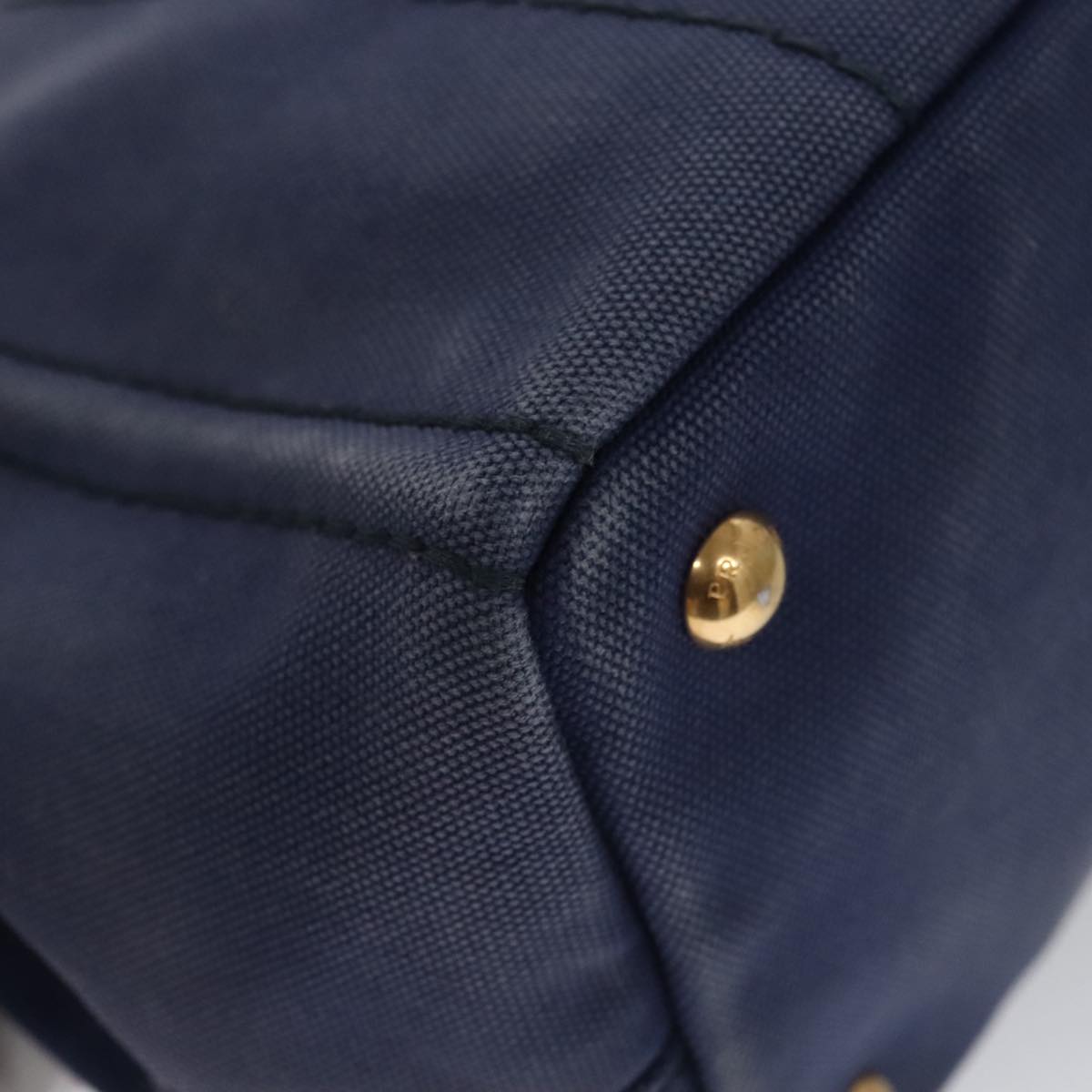 Prada Canapa Blue Canvas Handbag (Pre-Owned)