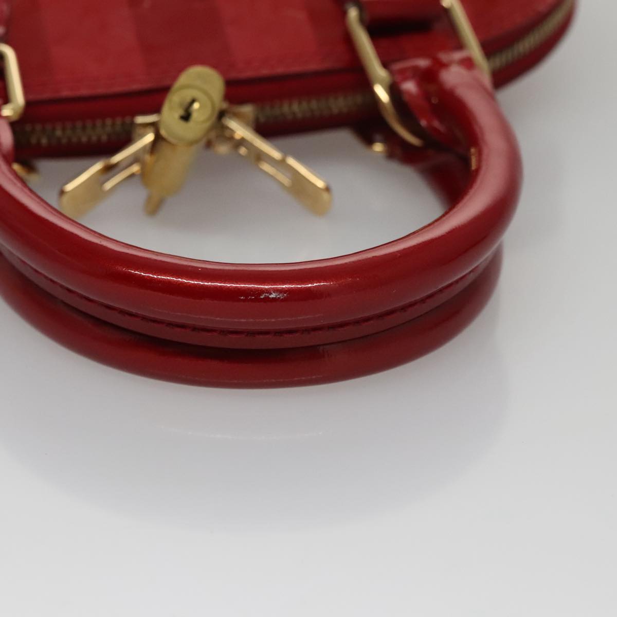 Louis Vuitton Alma Red Patent Leather Handbag (Pre-Owned)