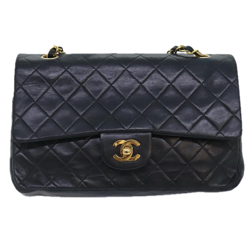 Chanel Timeless 26 Black Leather Shoulder Bag Pre Owned