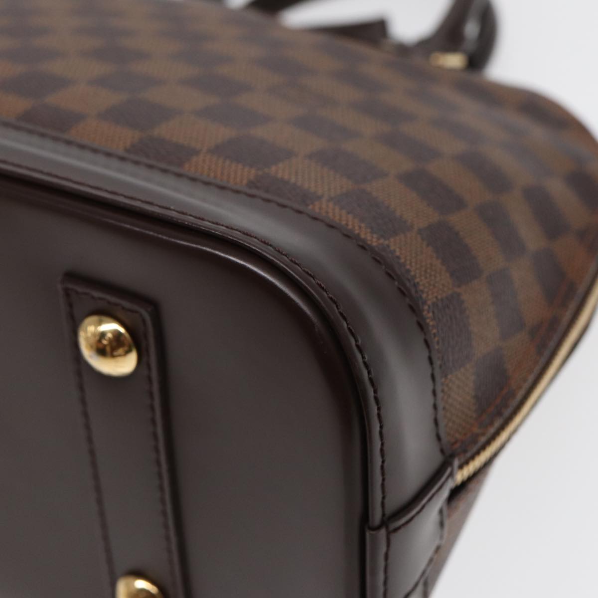 Louis Vuitton Alma Brown Canvas Handbag (Pre-Owned)