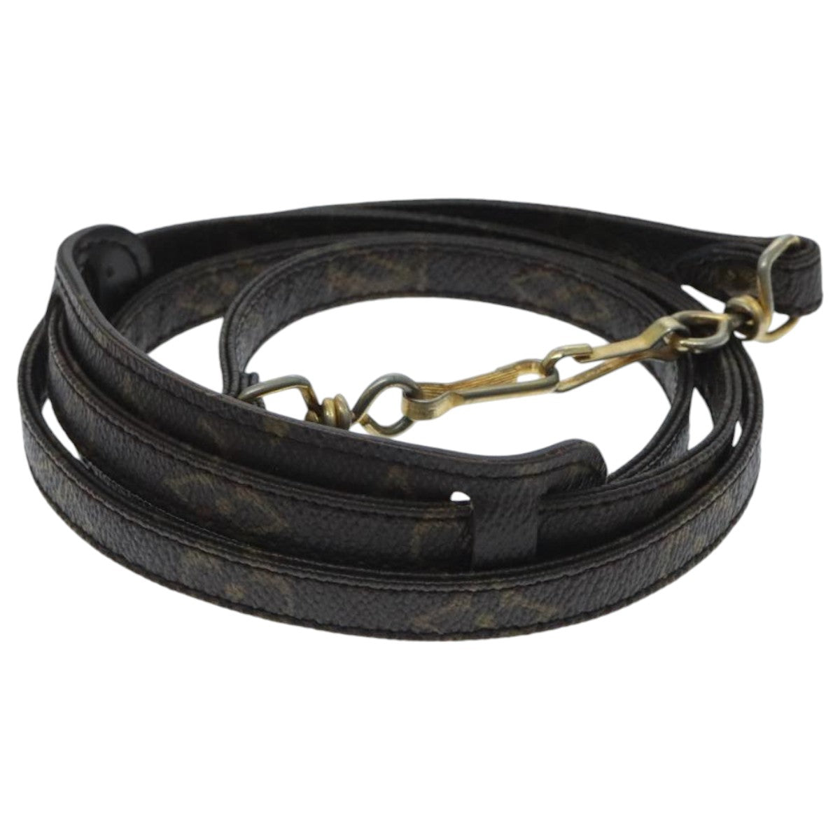 Louis Vuitton Shoulder Strap Brown Canvas Bag Jewelry (Pre-Owned)